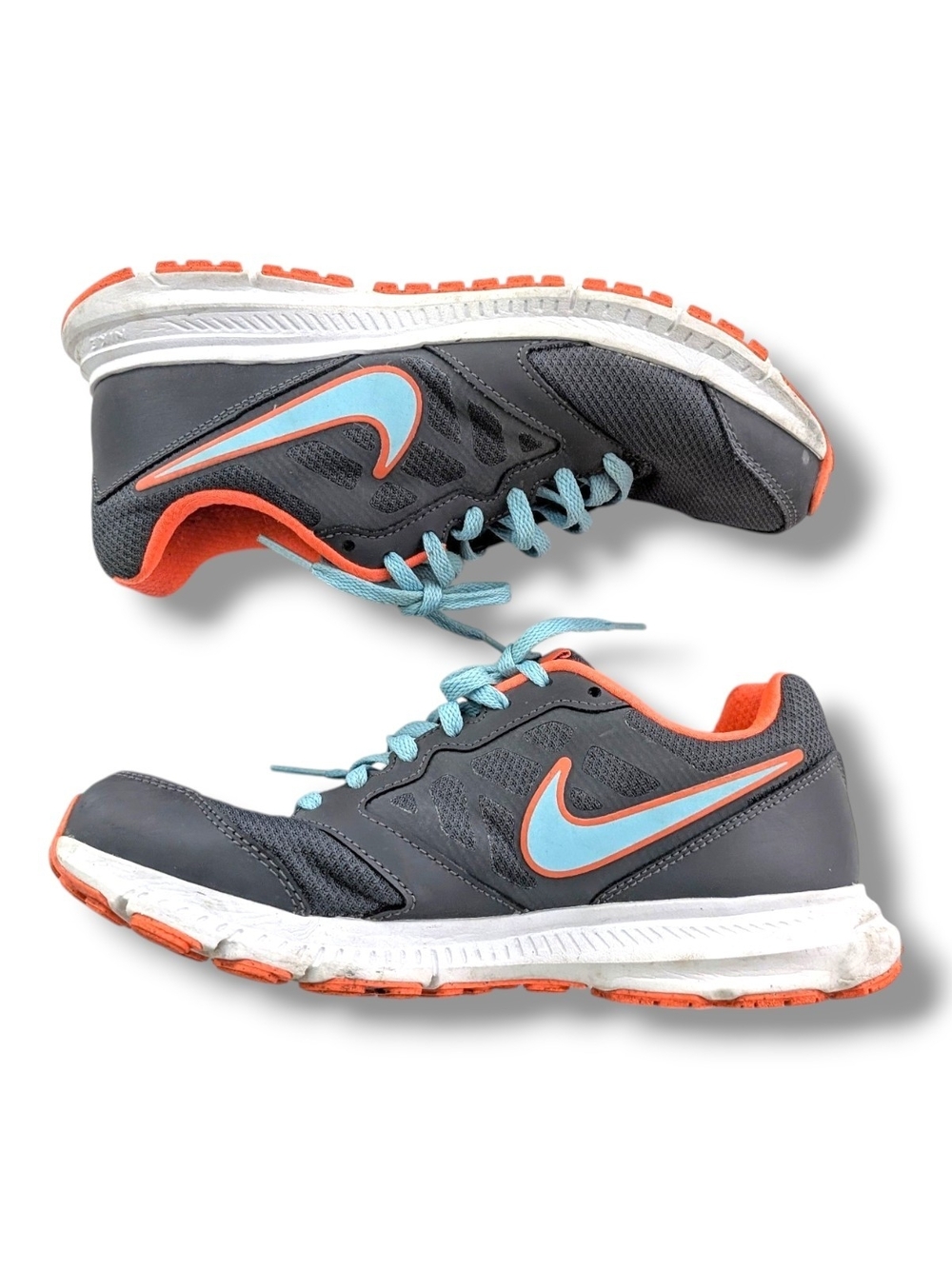 Nike Women's Downshifter 6, Grey, Orange & Teal, Soce 8.5